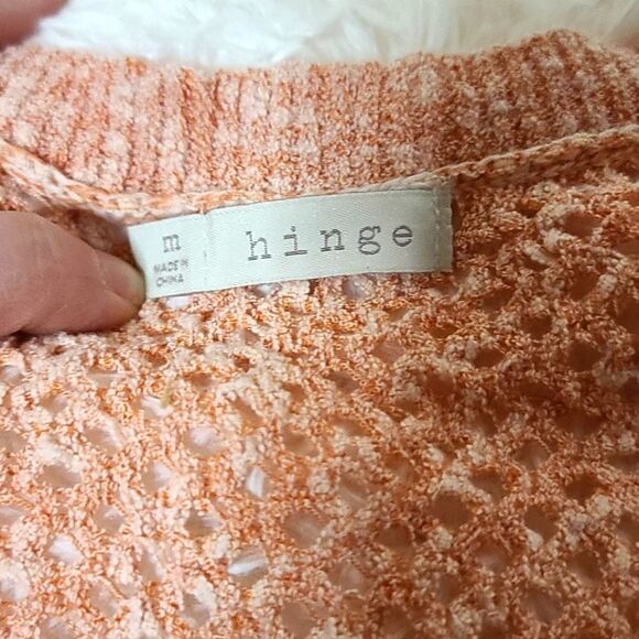 Hinge Vneck Open Weave Sweater M - Picture 4 of 6